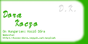 dora koczo business card