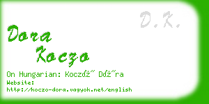 dora koczo business card